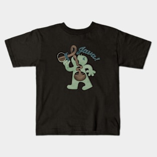 Coffee Man Java Man Kids T-Shirt